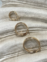 10mm Gold Dome Hoop Earrings