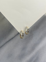 15mm Gold Dome Hoop Earrings