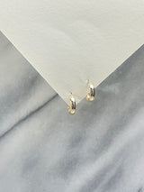 10mm Gold Dome Hoop Earrings