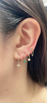 Emerald Seamless Hoop Earring