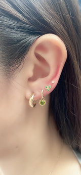 Amour Green Tourmaline Heart Earring