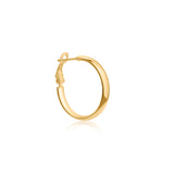 20mm Gold Dome Hoop Earrings