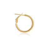 15mm Gold Dome Hoop Earrings
