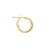 10mm Gold Dome Hoop Earrings