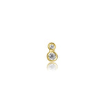 Dewdrop Two Diamond Stud Earring