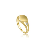Baguette Diamond Signet Ring