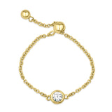 Bezel Set Solitaire Diamond Chain Ring