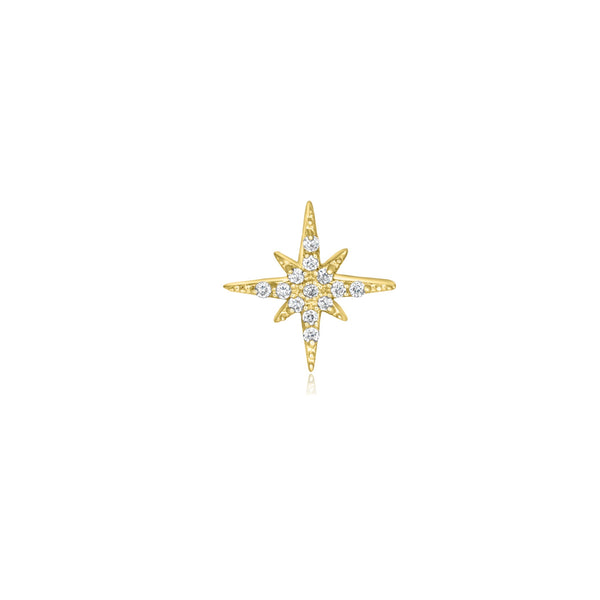 North Star Diamond Stud Earring