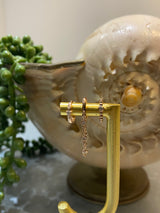 Small Single Diamond Hoop Earring