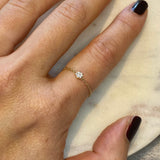 Claw-set Diamond Chain Ring