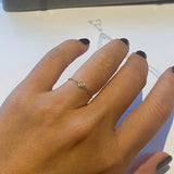 Bezel Set Solitaire Diamond Chain Ring