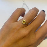 Amour Yellow Tourmaline Heart Chain Ring
