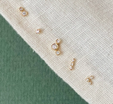 Tiny Diamond Bar Stud Earring