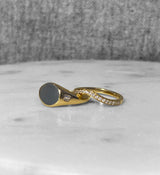 Baguette Diamond Signet Ring