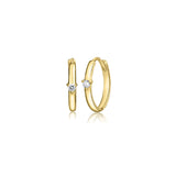 Diamond hoop earrings