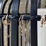 Small Single Diamond Hoop Earring