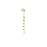 Waterfall Tsavorite Diamond Earring in 14k Yellow Gold