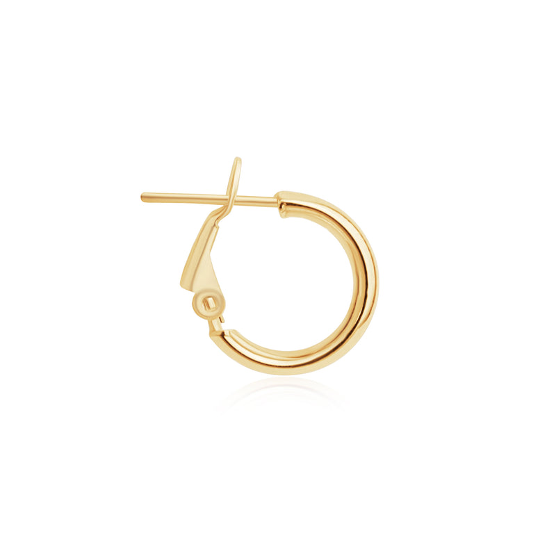 10mm Gold Dome Hoop Earrings