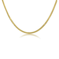 18k Solid Gold Herringbone Snake Chain Necklace