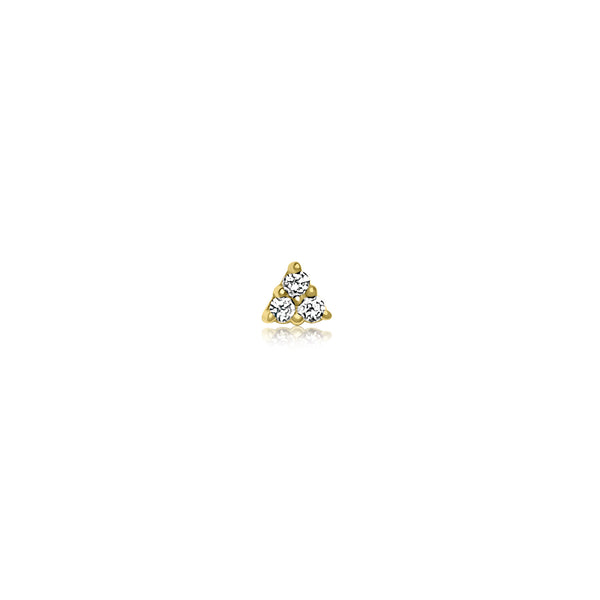 Trinity Diamond Stud Earring