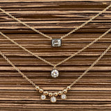 Three Diamonds Sliding Beads Necklace